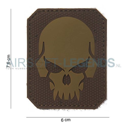 101Inc. 101Inc. Evil Skull Rubber Patch Tan 101Inc. 101Inc. Evil Skull Rubber Patch Tan
