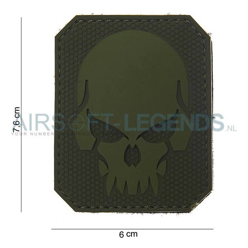101Inc. 101Inc. Evil Skull Rubber Patch Green 101Inc. 101Inc. Evil Skull Rubber Patch Green