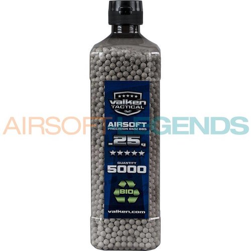 Valken Valken 0,25gr Bio bb's 5000 st. Valken Valken 0,25gr Bio bb's 5000 st.