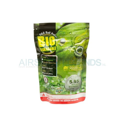 G&G G&G 0.25g Bio Precision BB 2000rds White G&G G&G 0.25g Bio Precision BB 2000rds White