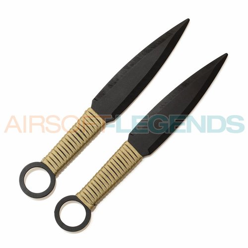 TS Blades TS Kunai (2 stuks) Tan Cord TS Blades TS Kunai (2 stuks) Tan Cord