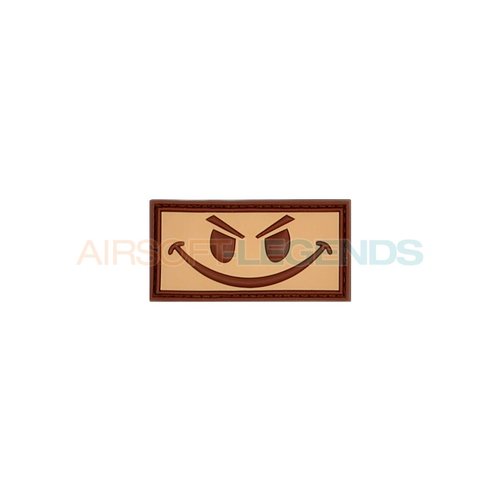 JTG JTG Evil Smiley Rubber Patch Coyote JTG JTG Evil Smiley Rubber Patch Coyote