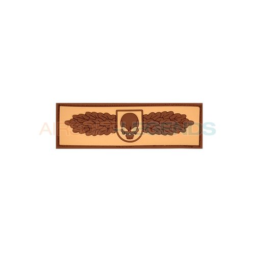 JTG JTG Winged Skull Rubber Patch Coyote JTG JTG Winged Skull Rubber Patch Coyote