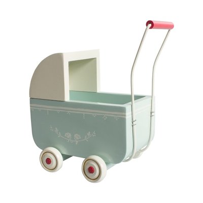 Maileg Baby Puppenwagen, hellblau