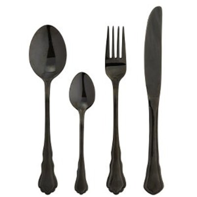 Madam Stoltz Besteck 4-teilig, schwarz