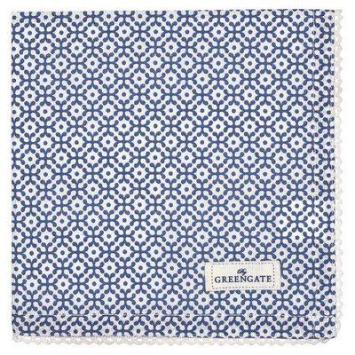 Greengate Napkin with lace Jasmina blue