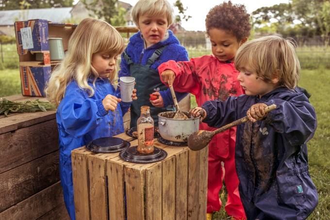 Outdoor kids clothing for nurseries and schools