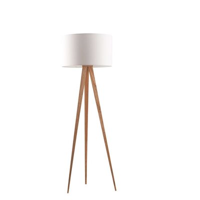 Zuiver Vloerlamp Tripod hout wit