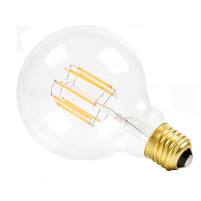 NUD LED globe clear 125mm