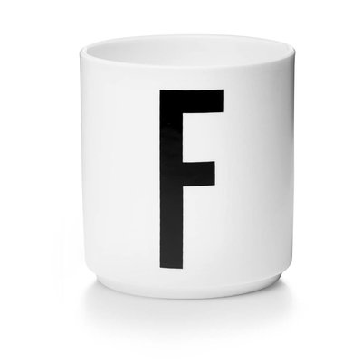 Design Letters Aj porseleinen mok - F