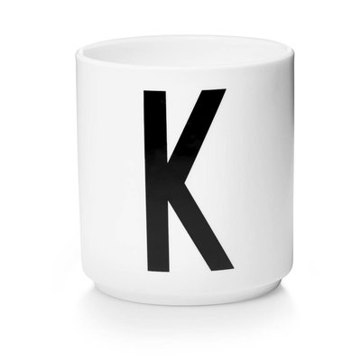 Design Letters Aj porseleinen mok - K