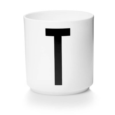 Design Letters Aj porseleinen mok - T