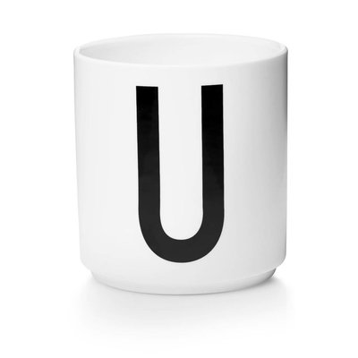Design Letters Aj porseleinen mok - U