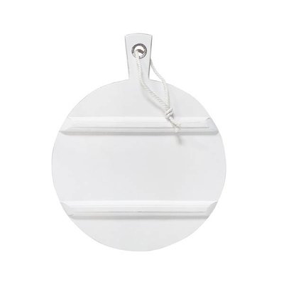 HK Living Broodplank rond medium witte randen