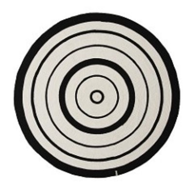 OYOY vloerkleed cirkel zwart/wit