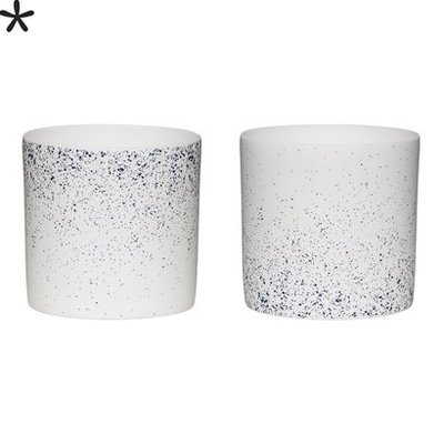 Bloomingville Waxinelichthouder sproeten wit/blauw