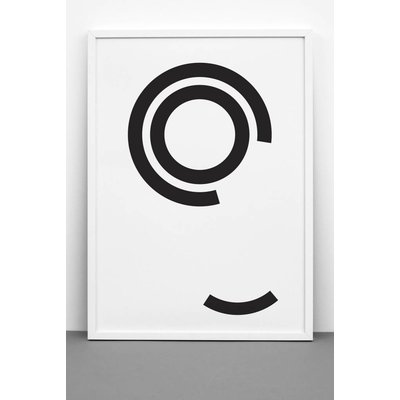 One must dash Poster Disturbed circles print 50x70