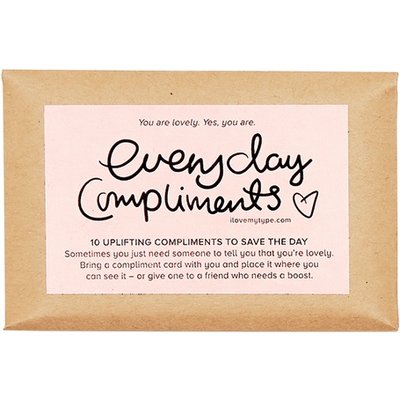 I Love My Type Mini compliment cards