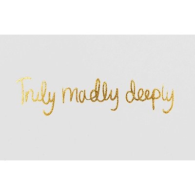 I Love My Type "Truly Madly Deeply" mini message cards