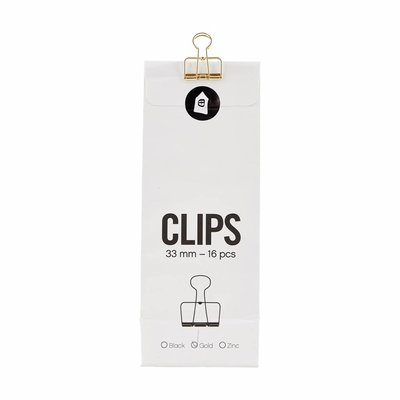 House Doctor clips, wire, gold, 33 mm