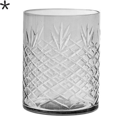 Bloomingville Waxinelichthouder grijs glas