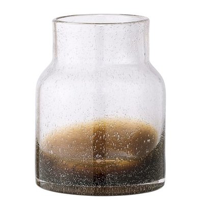 Bloomingville Hoge vaas bruin/glas