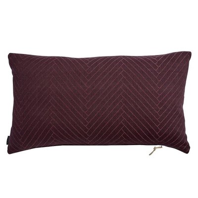 OYOY Kussen Fluffy Herringbone Aubergine