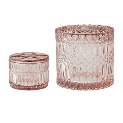 Bloomingville Glazen potjes Roze