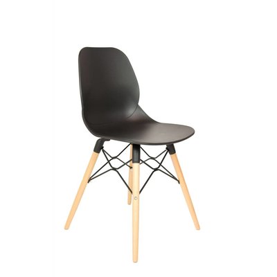 PURE Blend Stoel BLEND S06- kuipstoel zonder armleuningen - onderstel wood cross