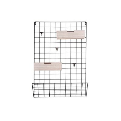 pt, Memo rack Grid black wooden baskets