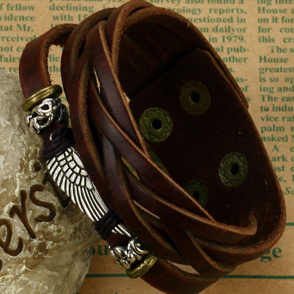 multilayer Armband Leer