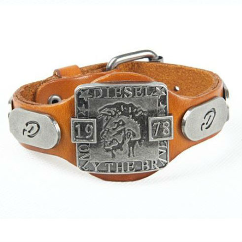 Leren gesp armband