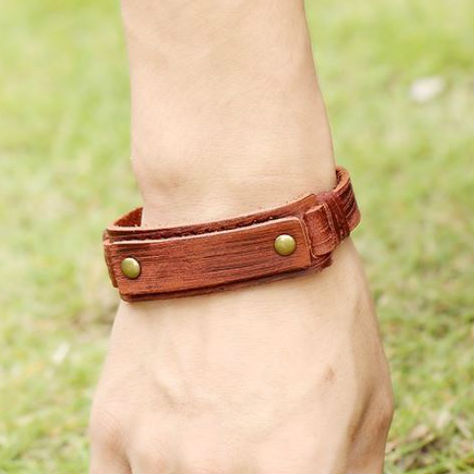 Leren wristband voor mannen