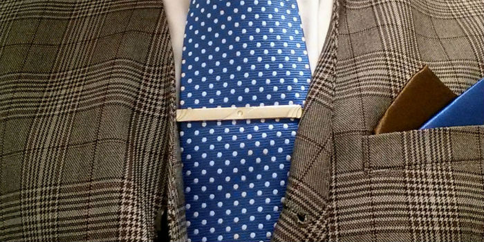 luxe tie clip met zirkonia