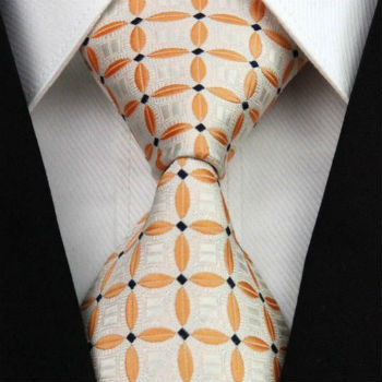 Stropdas oranje floral