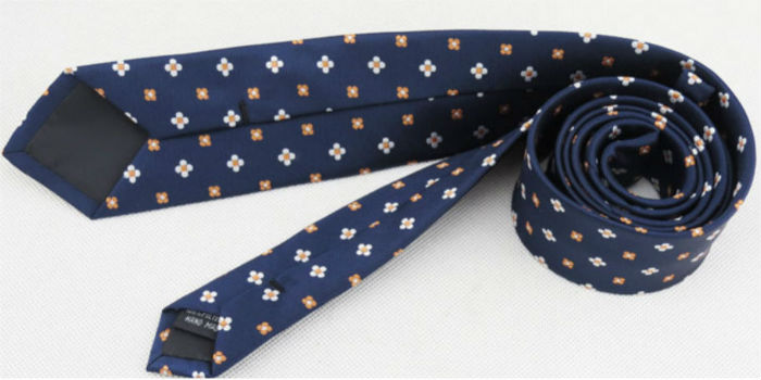 stropdas floral blauw kopen