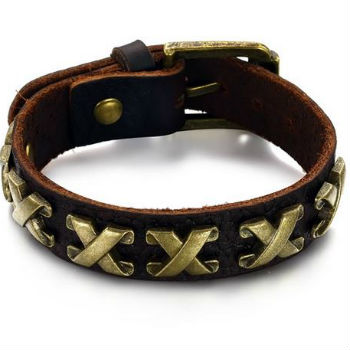 Lederen armbands man