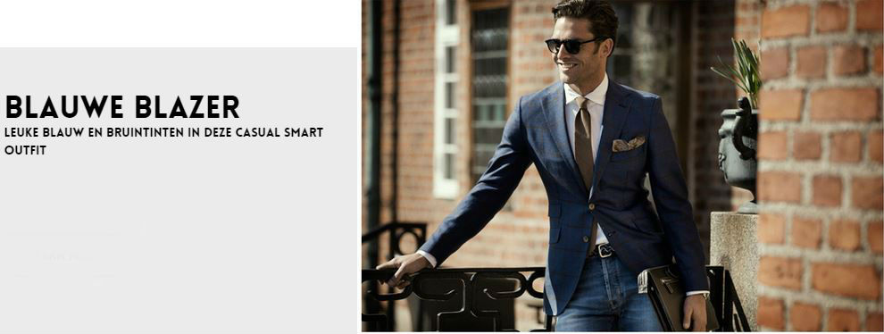 Heren looks met een blauwe blazer