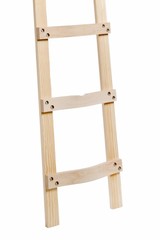 Houten dakladder met gebogen sporten