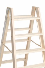 Handige houten dubbeltrap