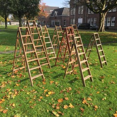 Unieke Vintage ladders van eeuwenoud hout