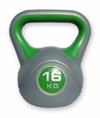 Kunststof aerobic kettlebell 16 kg groen