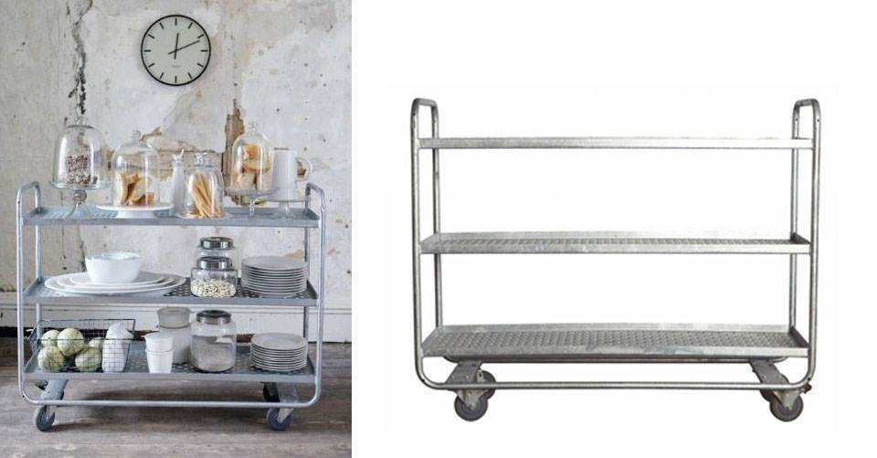 Industriële stalen trolley van House Doctor