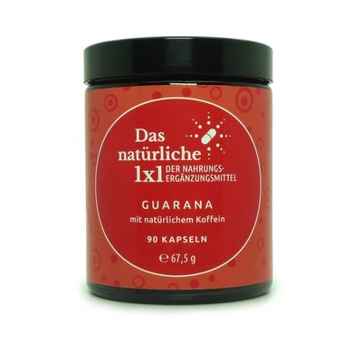 Guarana-Kapseln im Glas