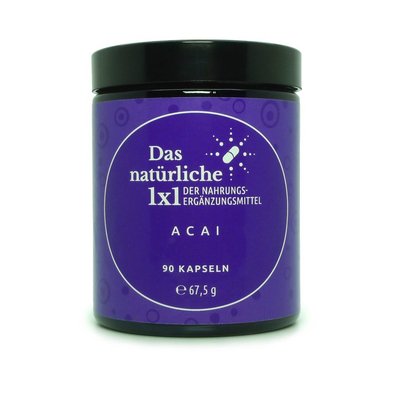 Acai-Kapseln im Glas