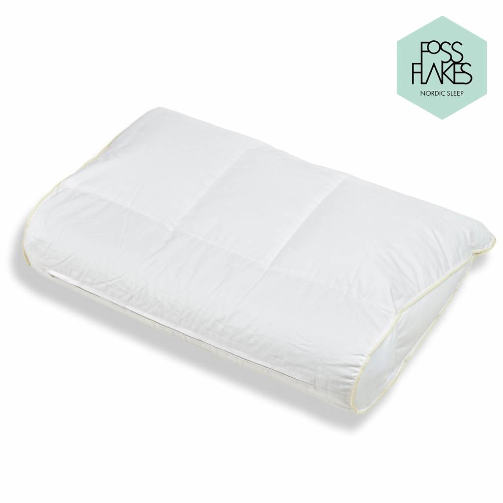 Fossflakes Perfect Neck Nackenstützkissen, inkl. Satin Bezug Weiß