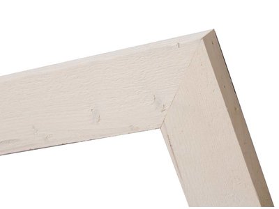 Wood - weißer Gerüstholzrahmen (geschmirgelt)