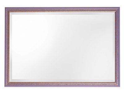 Spiegel mit violetten und goldenen Rahmen