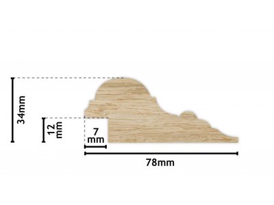 Spiegel mit Holzrahmen mit goldenen Rand