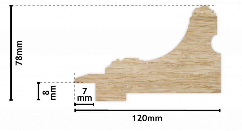 Bari - einzigartiger Holzrahmen in Offwhite